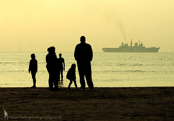 HMS Illustrious Leaving Liverpool - 2013